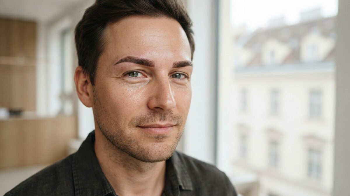 Unauffälliges Microblading für Männer: natürlich geformte Augenbrauen